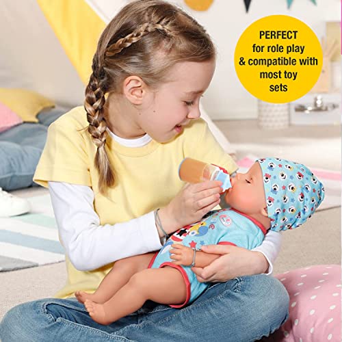 D.A.Y. Republic Baby Dolls Feeding Accessories with Two Magic Milk Bottles, Dummy, Plate, Fork and Spoon, Great Pretend Play Nurturing Accessories Toy Gift for Kids (6 Piece Baby Doll Accessories)