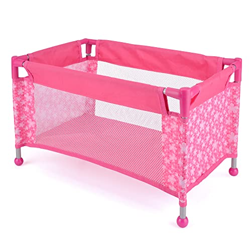 Toyrific Snuggles Deluxe Dolls | Travel Cot Bed, Doll Accessories for Children Girls, 43 cm, Pink