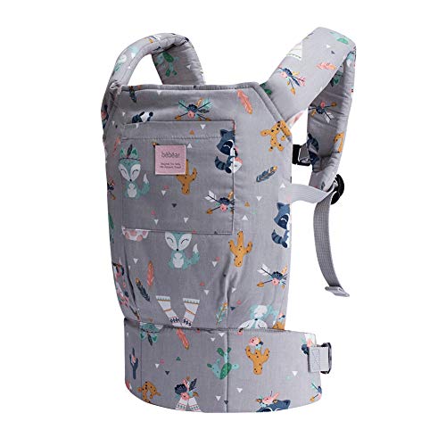 Bebamour Baby Doll Carrier for Kids Baby Doll Accessories, Grey Animal