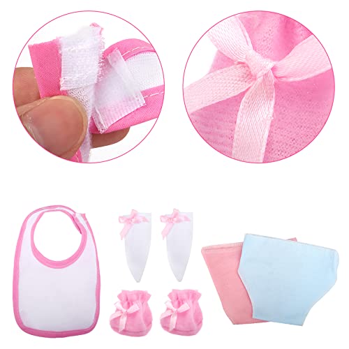 deAO Baby Doll Accessories Set 40PCS Pretend Play Role Play Games Set with Baby Feeding Accessories, Bag, Doll Bear, Bath, Soother Dummy, and Much More-Nurturing Pretend Toy for Kids