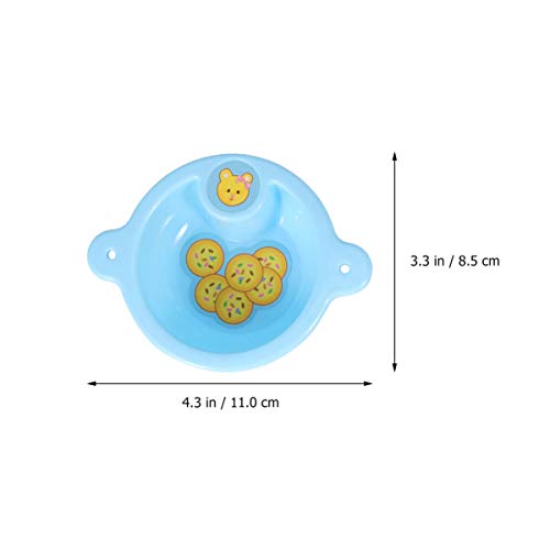 Balacoo Pretend Play Toys Baby Doll Accessories Baby Feeding Toys Kids Kitchen Toys Playset Dollhouse Set Tableware Flatware for Girls ( Sky- blue )