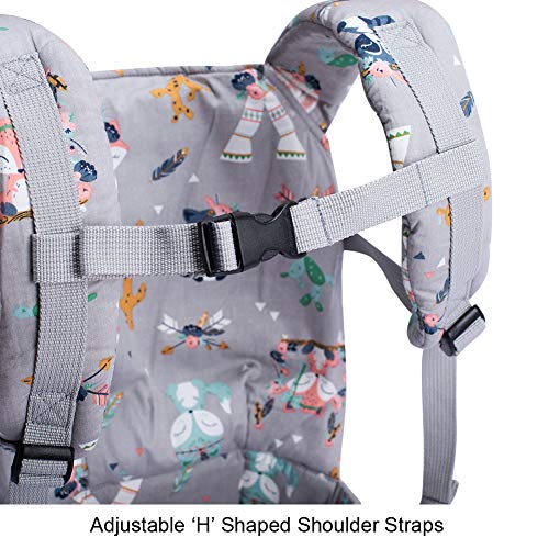 Bebamour Baby Doll Carrier for Kids Baby Doll Accessories, Grey Animal