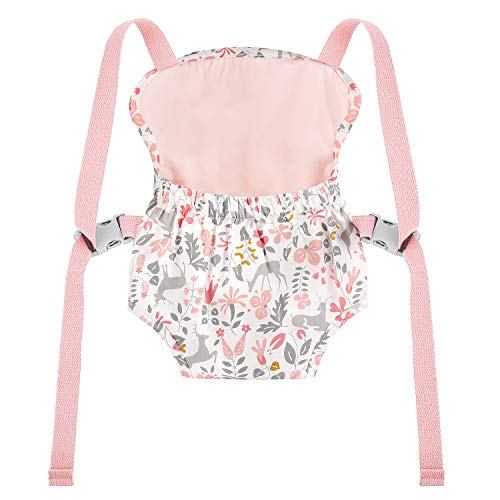 GAGAKU Baby Doll Carrier Stuffed Toy Carrier Doll Accessories for Kids – Pink (Reindeer)