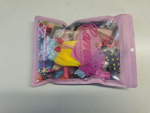 25Pcs Doll Clothes Outfit for Barbie Dolls, 10 Shoes 3 Dress 3 Clothes 2 Bikini Set 2 Formal Dress for Girls Birthday Doll Accessories, Dresses Full Set of Fashion Outfits for 11.5" Doll, in Random