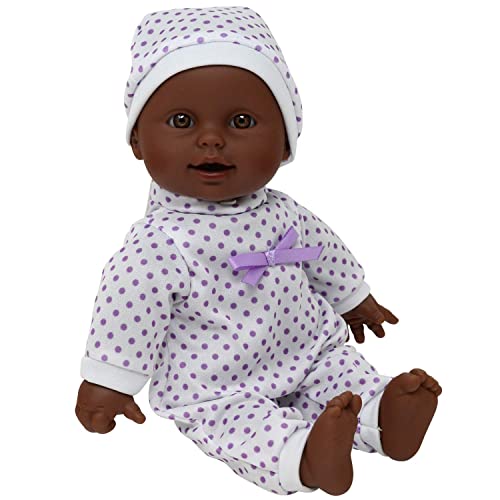 The New York Doll Collection 11 inch/ 28cm Soft Body African American Newborn Baby Doll in Gift Box - Doll Dummy Included