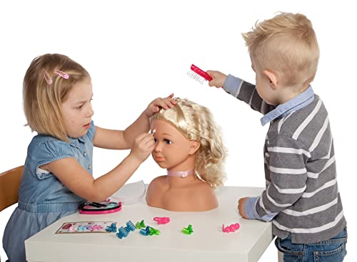 Theo Klein 5240 Princess Coralie Make-Up and Hairdressing Head 'Sophia' I With Hair clips , Make - up and lots of further Accessories I for Children Aged 3 Years and up