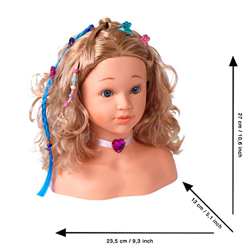 Theo Klein 5240 Princess Coralie Make-Up and Hairdressing Head 'Sophia' I With Hair clips , Make - up and lots of further Accessories I for Children Aged 3 Years and up