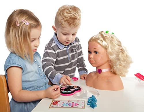 Theo Klein 5240 Princess Coralie Make-Up and Hairdressing Head 'Sophia' I With Hair clips , Make - up and lots of further Accessories I for Children Aged 3 Years and up