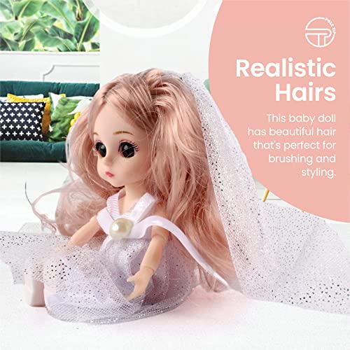 Pole Tip Baby Dolls For Kids, Soft Dolls, Mini Dolls, Dolls For Girls, Party Bag Fillers For Kids, Christmas And Easter Gifts For Kids , Toddler Garden Toys , Travel Toys For Kids ( White Doll )