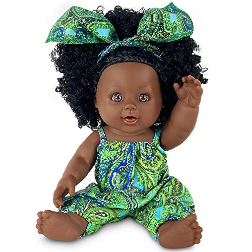 Nice2you Black Doll 12 Inch Baby Girl Doll African Doll for Kids Fashion Play Doll - Best Gift for Kids Girls