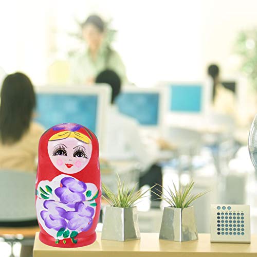 NUOBESTY Wooden Russian Nesting Dolls Matryoshka Dolls Stacking Doll Toys for Halloween Christmas New Year Gifts