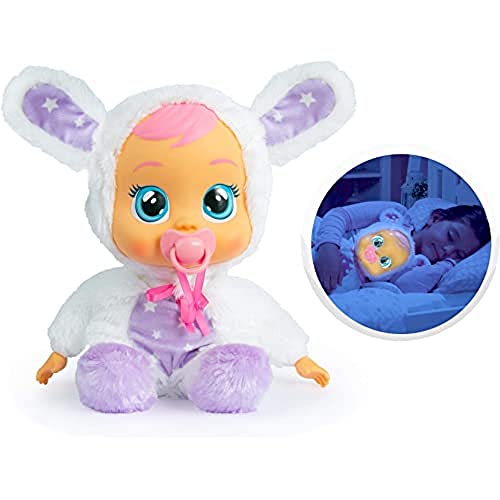Cry Babies Goodnight Coney - Soft Cuddly Baby Doll, Baby Sleep Toy with Night Light and Lullaby, Baby Toy and Bedtime Dolls for Kids Aged +18 Months