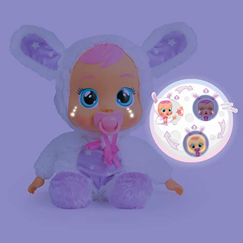Cry Babies Goodnight Coney - Soft Cuddly Baby Doll, Baby Sleep Toy with Night Light and Lullaby, Baby Toy and Bedtime Dolls for Kids Aged +18 Months