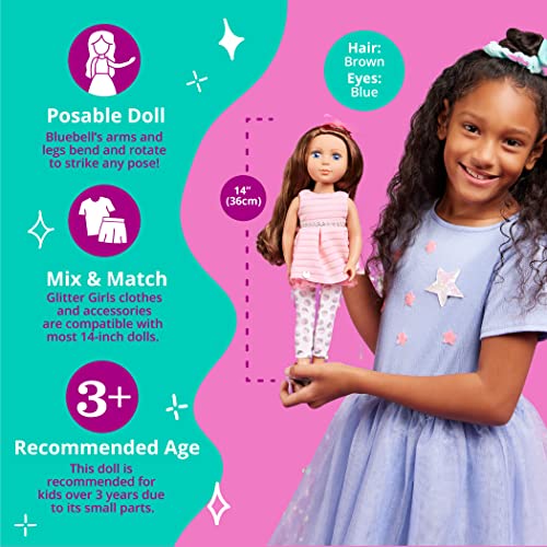 Glitter Girls - Bluebell 36 cm Fashion Doll - Toys, Clothes and Accessories For Girls 3 - Year - Old and Up
