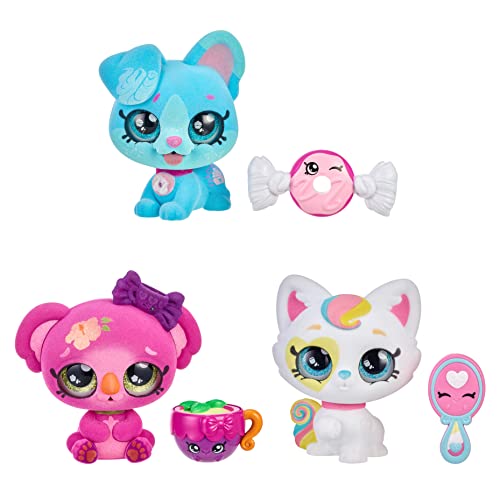 Kindi Kids Party Pets Troppi Koala. Collectible Pet Koala with blinking eyes and Tea Cup Accessory (50268), Green,pink