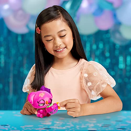 Kindi Kids Party Pets Troppi Koala. Collectible Pet Koala with blinking eyes and Tea Cup Accessory (50268), Green,pink