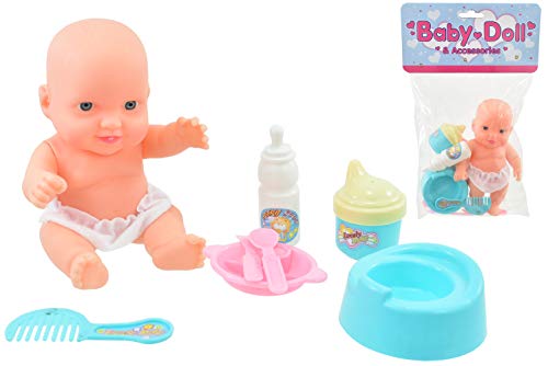 KandyToys Baby Doll & Accessories Playset With Travel Bag | Kids Toys | Baby Doll Set