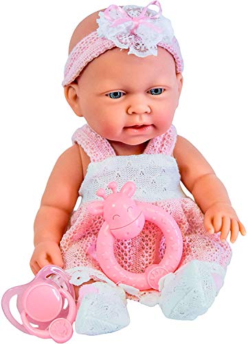 10" Baby Doll Play Set with Baby Rattle and Dummy, Girls / Boys Toy