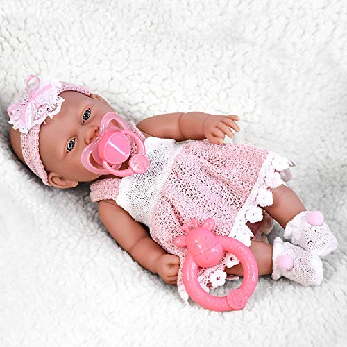 10" Baby Doll Play Set with Baby Rattle and Dummy, Girls / Boys Toy