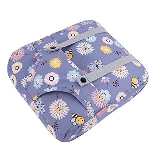 Bebamour Doll Carrier Backpack, 100% Cotton, Kids Backpack for Dolls Accessories Storage Bag (Purple Flower)