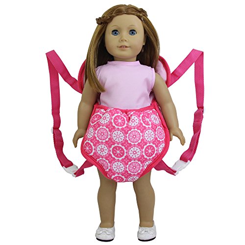ZITA ELEMENT 1 Pcs Doll Backpack for 14 - 16 Inch Baby Doll & 18 Inch Girl Doll Carrier Accessories