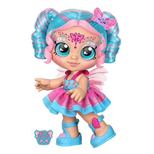 Kindi Kids 50243 Dress Jessicake Fairy Toddler face Paint Reveal, 1 Doll with Magic Sponge, Big Glittery Eyes, Changeable Clothes and Removable Shoes