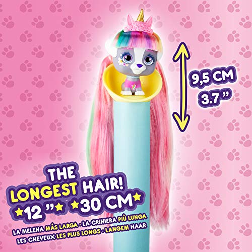 VIP PETS | Surpsie collectible puppy Doll with extra-long Hair - Surprise toys & Hair Reveal Doll for kids +3 Years