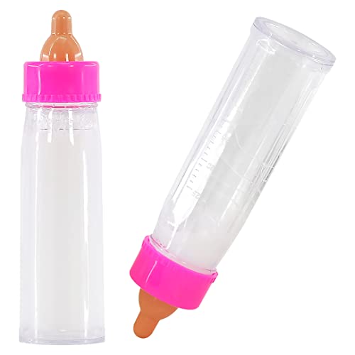 Bibi Doll - Set of 2 Baby Dolls Magic Milk Bottle New Born Doll Feeding Set Accessories Girls Toy