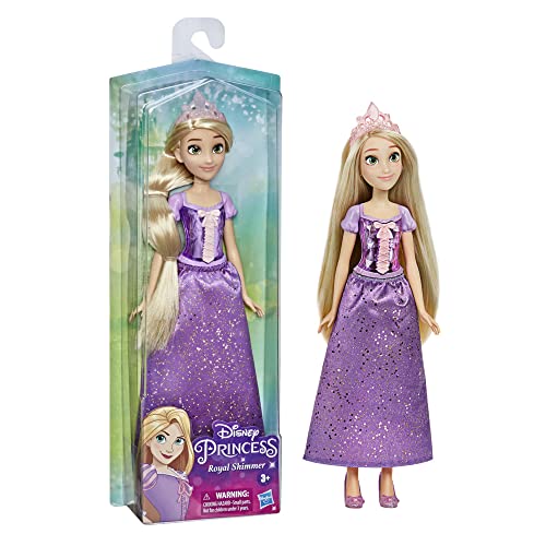 Disney Princess Royal Shimmer Rapunzel Doll, Fashion Doll with Skirt and Accessories, Toy for Kids Ages 3 and Up