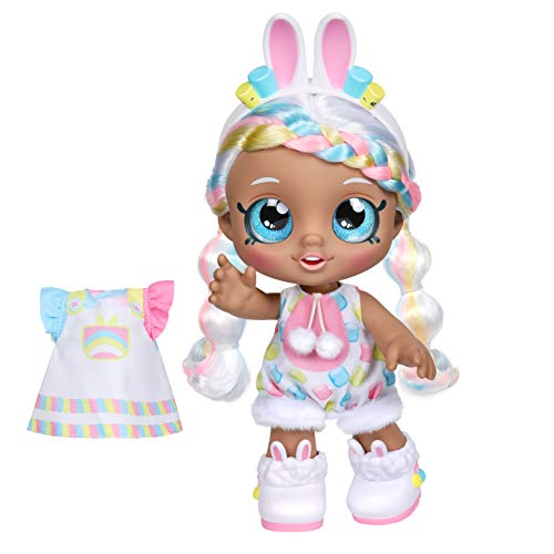 Kindi Kids Toddler Doll, Marsha Mello Bunny Dress Up, Includes 2 Outfits and Shopkins Accessories