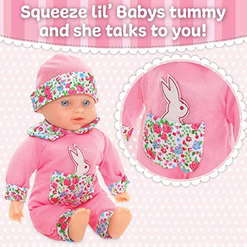 Molly Dolly Baby Doll Set - Soft Talking Doll With 2 Outfits & Accessories - Baby Dolls For Girls - Doll Suitable From 2 Years +