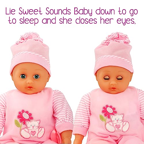 Molly Dolly Sweet Sounds - Talking Girl Baby Doll & Accessories Set - Baby Dolls For 2 - 6 Year Old Girls