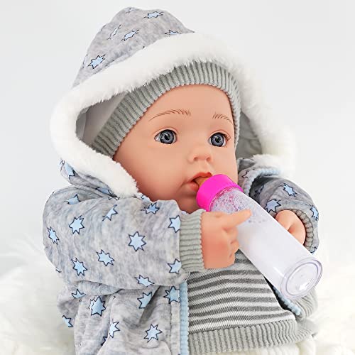 Bibi Doll - Set of 2 Baby Dolls Magic Milk Bottle New Born Doll Feeding Set Accessories Girls Toy