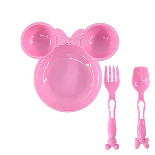 6 Pc Baby Doll Feeding Set with Two Magic Milk Bottles, Dummy, Plate, Fork & Spoon Pretend Play Doll Accessories Girls Boys Toy Playset Gift for Kids