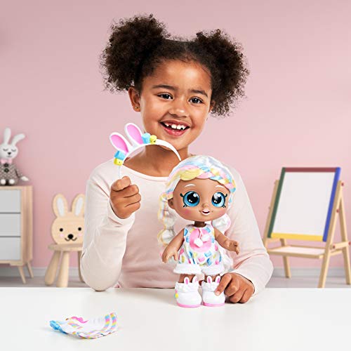 Kindi Kids Toddler Doll, Marsha Mello Bunny Dress Up, Includes 2 Outfits and Shopkins Accessories
