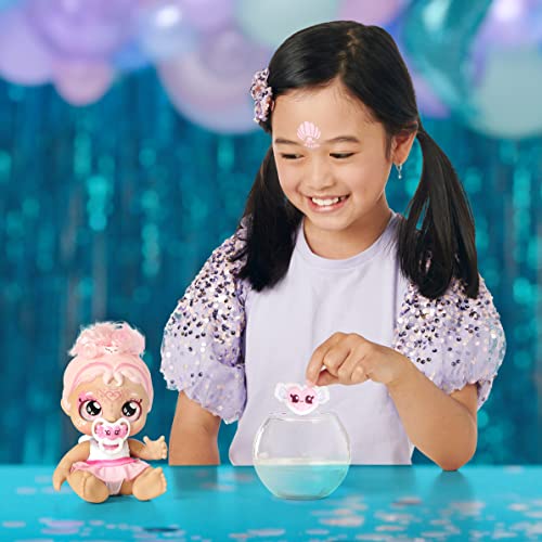 Kindi Kids 50240 Dress Baby Sister Winnie Wings Angel with face Paint Reveal. 1 Doll with Toy Pacifier and Magic Sponge. Big Glittery Eyes, Squishy Arms and Legs, Removeable Diaper