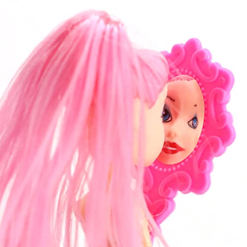 7 Piece Bath Time 3 Mermaid Princess Dolls with Bright Long Hair and Accessories, Boys and Girls Ocean Theme Waterproof Toys, Ideal for Bath, Pool, Water, Beach Pretend Fun Play (1 Set, 3 Mermaids)