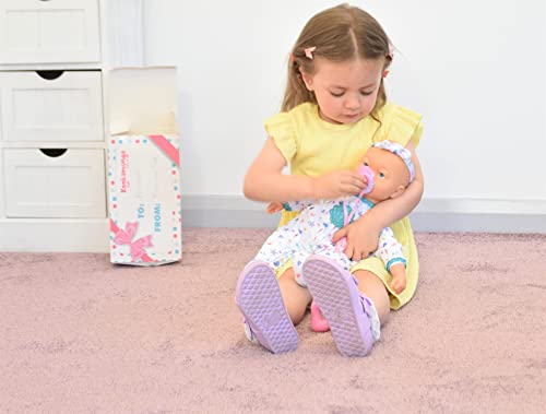 KOOKAMUNGA KIDS 16 Inch Interactive Baby Doll - Realistic Baby Doll w/Expressions - Touch Activated Features and Sounds - Lifelike Moving Chest, Breathes, Cries, Suckles & Giggles w/Toy Baby Bottle