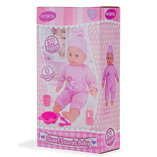 Molly Dolly Sweet Sounds - Talking Girl Baby Doll & Accessories Set - Baby Dolls For 2 - 6 Year Old Girls