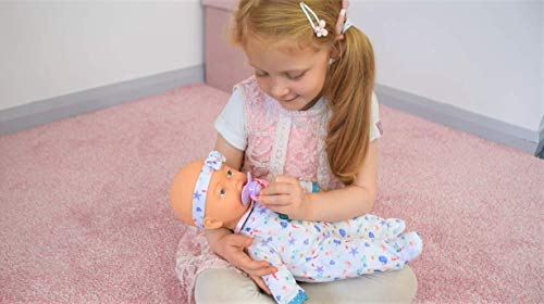KOOKAMUNGA KIDS 16 Inch Interactive Baby Doll - Realistic Baby Doll w/Expressions - Touch Activated Features and Sounds - Lifelike Moving Chest, Breathes, Cries, Suckles & Giggles w/Toy Baby Bottle