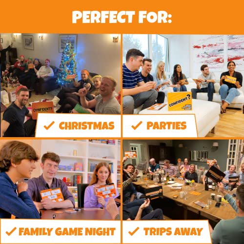 CONFIDENT? - The Guess-a-Range Party Game that's fun for everyone - Family Board Games for Adults, Kids & Teenagers