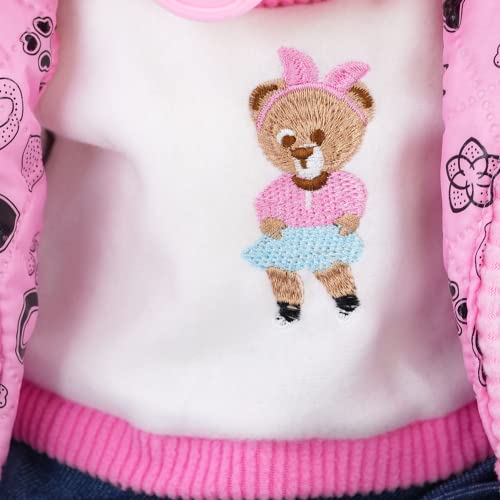 Bibi Doll - 20" Lifelike Large Size Soft Bodied Baby Doll Girls Boys Toy With Dummy & Sounds (Neon Pink)