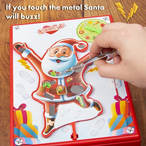 Santa's Operation Kids Board Game - Board Game For Kids 6+ - Christmas Board Game For Families - Remove the Body Parts or Face The Buzzer