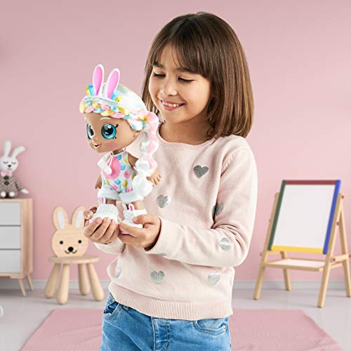 Kindi Kids Toddler Doll, Marsha Mello Bunny Dress Up, Includes 2 Outfits and Shopkins Accessories