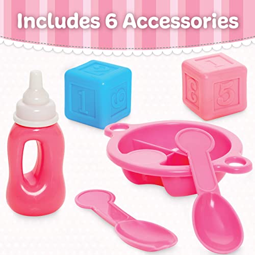 Molly Dolly Baby Doll Set - Soft Talking Doll With 2 Outfits & Accessories - Baby Dolls For Girls - Doll Suitable From 2 Years +