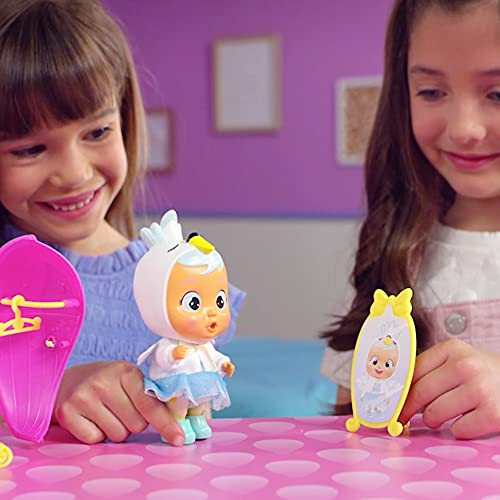 Cry Babies Magic Tears Storyland, Dress Me Up, Surprise Collectible Doll with Outfits, Real tears and Accessories in a Wardrobe capsule; Figures for girls and boys 3 years and up Multicoloured