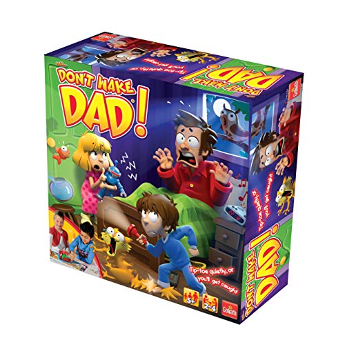 Sshh, Don't Wake Dad! | Tip-Toe Quietly or You'll Get Caught! | Kids Action and Reflex Board Game | For 2-4 Players | Ages 5+
