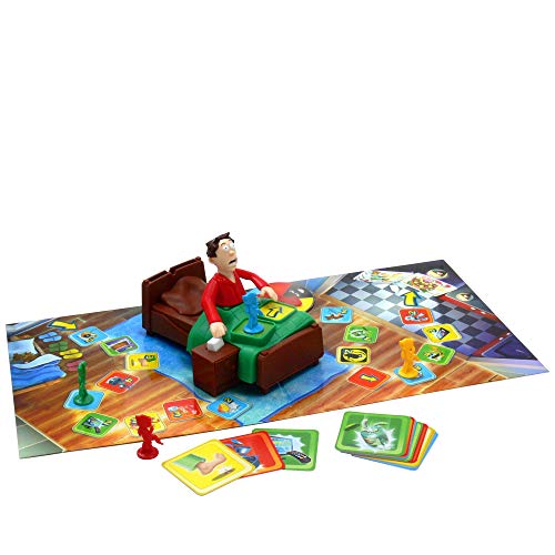 Sshh, Don't Wake Dad! | Tip-Toe Quietly or You'll Get Caught! | Kids Action and Reflex Board Game | For 2-4 Players | Ages 5+