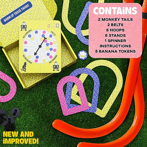 It's Bananas! The Monkey Tail Game - Indoor Fun Active Family Cards and Board Game for Kids, Teens, and Adults - Top 10 Best Board Games 2023 for Party, Birthday, Christmas, Game Night