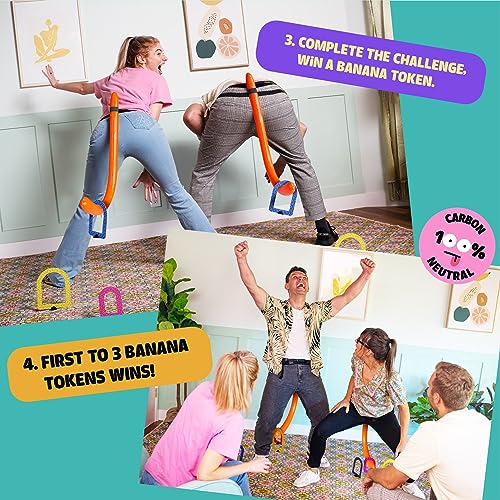 It's Bananas! The Monkey Tail Game - Indoor Fun Active Family Cards and Board Game for Kids, Teens, and Adults - Top 10 Best Board Games 2023 for Party, Birthday, Christmas, Game Night